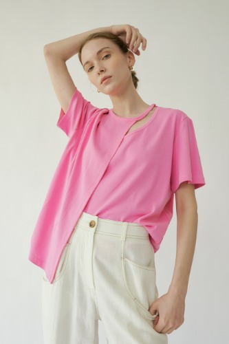 CUT OUT TEE_LIGHT PINK