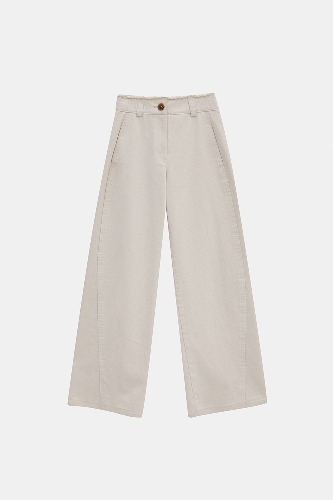 CANVAS WIDE PANTS_IVORY
