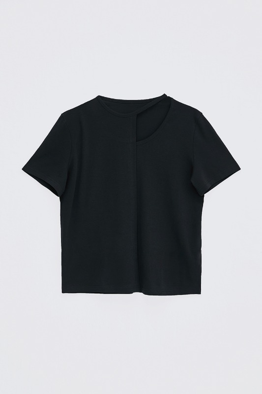 CUT OUT TEE_BLACK