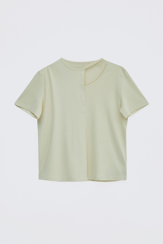 CUT OUT TEE_LIGHT YELLOW