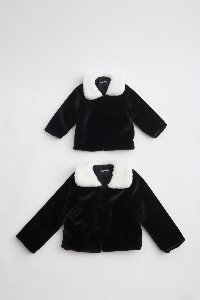 BLACK FAUX FUR COAT for KIDS
