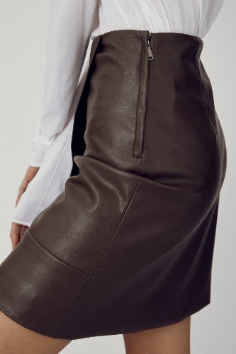 FAUX LEATHER SKIRT