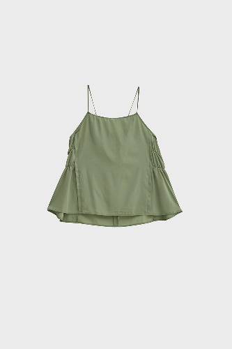 TIE BACK SLEEVELESS TOP_OLIVE
