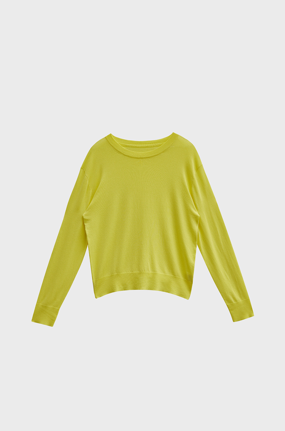 긴팔 티셔츠 옐로우 색상 이미지-S2L1